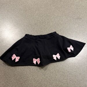 Black Skort with Pink Bows